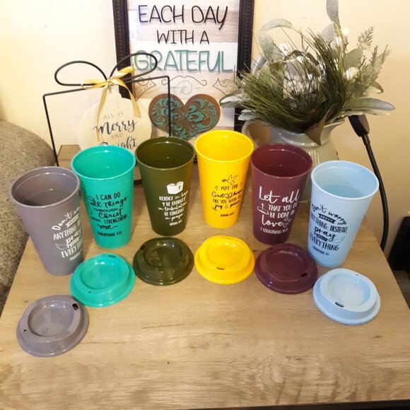 11 Pack 16oz Bible Verse Tumblers w Lids Reusable Christian Gifts - Multicolor - Picture 5 of 12